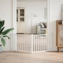 Puerta de perros plegable 2 paneles madera abeto blanco 160 cm