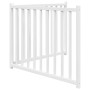 Puerta de perros plegable 2 paneles madera abeto blanco 160 cm