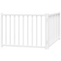 Puerta de perros plegable 2 paneles madera abeto blanco 160 cm