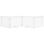 Puerta de perros plegable 4 paneles madera abeto blanco 320 cm
