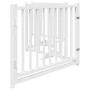 Puerta de perros plegable 4 paneles madera abeto blanco 320 cm