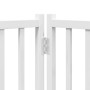 Puerta de perros plegable 4 paneles madera abeto blanco 320 cm
