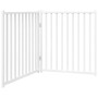 Puerta de perros plegable 2 paneles madera abeto blanco 160 cm