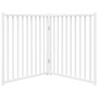 Puerta de perros plegable 2 paneles madera abeto blanco 160 cm