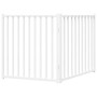 Puerta de perros plegable 2 paneles madera abeto blanco 160 cm