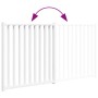 Puerta de perros plegable 2 paneles madera abeto blanco 160 cm