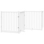 Puerta de perros plegable 4 paneles madera abeto blanco 320 cm en Casetas y cercados para perros | Comprar online en Foro24