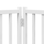 Puerta de perros plegable 4 paneles madera abeto blanco 320 cm en Casetas y cercados para perros | Comprar online en Foro24