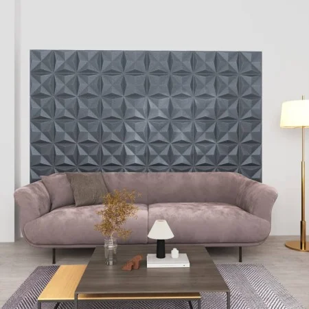 3D wall panels 24 units gray origami 6 m² 50x50 cm by vidaXL, Wall covering - Ref: Foro24-150921, Price: 62,39 €, Discount: %