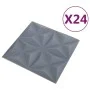 3D wall panels 24 units gray origami 6 m² 50x50 cm by vidaXL, Wall covering - Ref: Foro24-150921, Price: 62,39 €, Discount: %