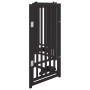 Puerta de perros plegable 6 paneles madera abeto negra 300 cm en Casetas y cercados para perros | Comprar online en Foro24