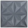 3D wall panels 24 units gray origami 6 m² 50x50 cm by vidaXL, Wall covering - Ref: Foro24-150921, Price: 62,39 €, Discount: %