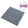 3D wall panels 48 units gray origami 12 m² 50x50 cm by vidaXL, Wall covering - Ref: Foro24-150922, Price: 119,12 €, Discount: %