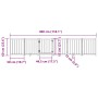 Puerta de perros plegable 6 paneles madera abeto marrón 300 cm