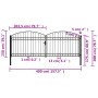 Cancela de valla doble puerta con arco 400x150 cm acero negro