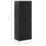 Black PP rattan garden storage cabinet 65x45x172 cm by vidaXL, Lockers and storage cabinets - Ref: Foro24-151237, Price: 286,...
