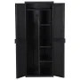 Garden storage cabinet in black PP rattan 65x45x172 cm by vidaXL, Lockers and storage cabinets - Ref: Foro24-151238, Price: 3...