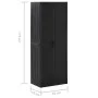 Garden storage cabinet in black PP rattan 65x45x172 cm by vidaXL, Lockers and storage cabinets - Ref: Foro24-151238, Price: 3...
