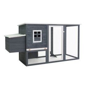 Hühnerstall mit 1 grauen Eierkäfig aus Holz von vidaXL, Käfige und Lebensräume für Kleintiere - Ref: Foro24-170846, Preis: 26...