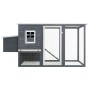 Chicken coop with 1 gray wooden egg cage by vidaXL, Cages and habitats for small animals - Ref: Foro24-170846, Price: 262,51 ...