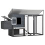 Chicken coop with 1 gray wooden egg cage by vidaXL, Cages and habitats for small animals - Ref: Foro24-170846, Price: 262,51 ...