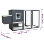 Chicken coop with 1 gray wooden egg cage by vidaXL, Cages and habitats for small animals - Ref: Foro24-170846, Price: 262,51 ...