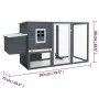 Chicken coop with 1 gray wooden egg cage by vidaXL, Cages and habitats for small animals - Ref: Foro24-170846, Price: 239,47 ...