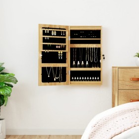 Espejo con joyero y luces LED para pared