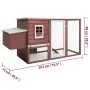 Chicken coop with 1 brown wooden egg cage by vidaXL, Cages and habitats for small animals - Ref: Foro24-170847, Price: 217,85...