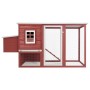 Henhouse with 1 red wooden egg cage by vidaXL, Cages and habitats for small animals - Ref: Foro24-170848, Price: 236,22 €, Di...