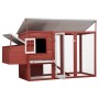 Henhouse with 1 red wooden egg cage by vidaXL, Cages and habitats for small animals - Ref: Foro24-170848, Price: 236,22 €, Di...