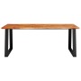 Mesa de comedor con borde vivo madera maciza acacia 200x90x75cm en Mesas de cocina y de comedor | Comprar online en Foro24