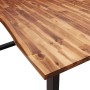 Mesa de comedor con borde vivo madera maciza acacia 200x90x75cm en Mesas de cocina y de comedor | Comprar online en Foro24