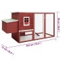 Henhouse with 1 red wooden egg cage by vidaXL, Cages and habitats for small animals - Ref: Foro24-170848, Price: 236,22 €, Di...