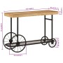 Mesa consola madera maciza de mango y hierro 112x36x76 cm