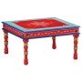 Mesa de centro madera maciza de mango rojo pintada a mano en Mesas de centro | Comprar online en Foro24