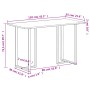Mesa de comedor madera maciza de mango 110x55x75,5 cm