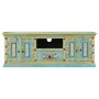 Mueble de TV madera maciza de mango azul 110x30x40 cm en Muebles TV | Comprar online en Foro24