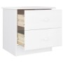 Mesita de noche ALTA madera maciza de pino blanco 41x35x41 cm