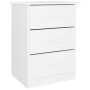 Mesita de noche ALTA madera maciza de pino blanco 41x35x55,5 cm