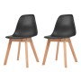 Esszimmerstühle 2 Einheiten aus schwarzem Kunststoff von vidaXL, Essstühle - Ref: Foro24-244777, Preis: 111,15 €, Rabatt: %