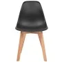 Sillas de comedor 2 unidades plástico negro de vidaXL, Sillas de comedor - Ref: Foro24-244777, Precio: 109,46 €, Descuento: %