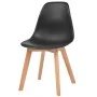 Sillas de comedor 2 unidades plástico negro de vidaXL, Sillas de comedor - Ref: Foro24-244777, Precio: 109,46 €, Descuento: %