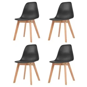 Esszimmerstühle 4 Einheiten aus schwarzem Kunststoff von vidaXL, Essstühle - Ref: Foro24-244778, Preis: 192,83 €, Rabatt: %