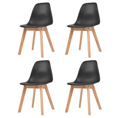 Esszimmerstühle 4 Einheiten aus schwarzem Kunststoff von vidaXL, Essstühle - Ref: Foro24-244778, Preis: 192,83 €, Rabatt: %