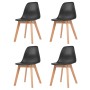 Esszimmerstühle 4 Einheiten aus schwarzem Kunststoff von vidaXL, Essstühle - Ref: Foro24-244778, Preis: 209,31 €, Rabatt: %