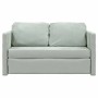 Sofá cama de suelo 2 en 1 terciopelo gris claro 122x204x55 cm
