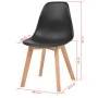 Esszimmerstühle 4 Einheiten aus schwarzem Kunststoff von vidaXL, Essstühle - Ref: Foro24-244778, Preis: 192,83 €, Rabatt: %