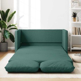 Sofá cama de suelo 2 en 1 tela verde oscuro 112x174x55 cm Sofá cama de suelo 2 en 1 tela verde oscuro 112x174x55 cm