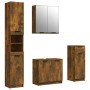 Set de muebles de baño 4 piezas madera contrachapada roble humo de vidaXL, Muebles de baño - Ref: Foro24-3115889, Precio: 238...
